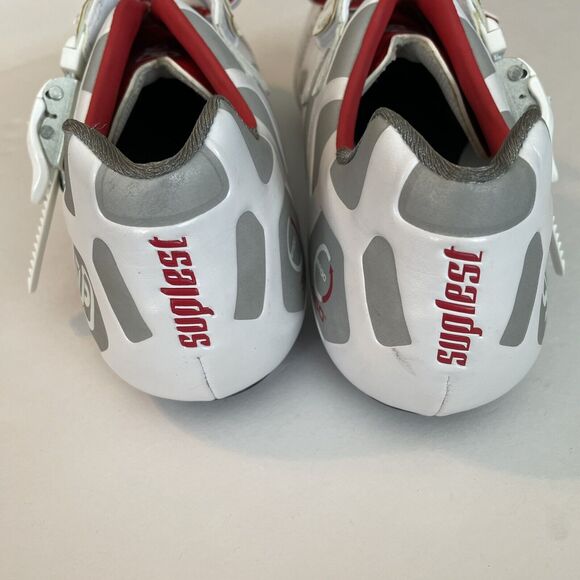 Suplest Supzero Sz 44.5 (US 11.5) Carbon Racing Cycling Road Shoe White 3-bolt - Picture 8 of 16